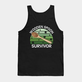 Wooden Spoon Survivor Funny St Paddys day Design Tank Top
